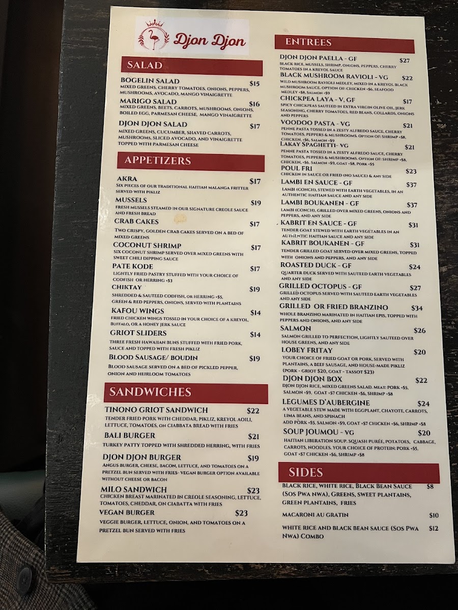 DJONDJON Menu - Image 1
